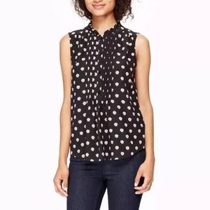 Kate Spade NWOT Ditzy Pleated Floral Print 100% Silk Size XSmall